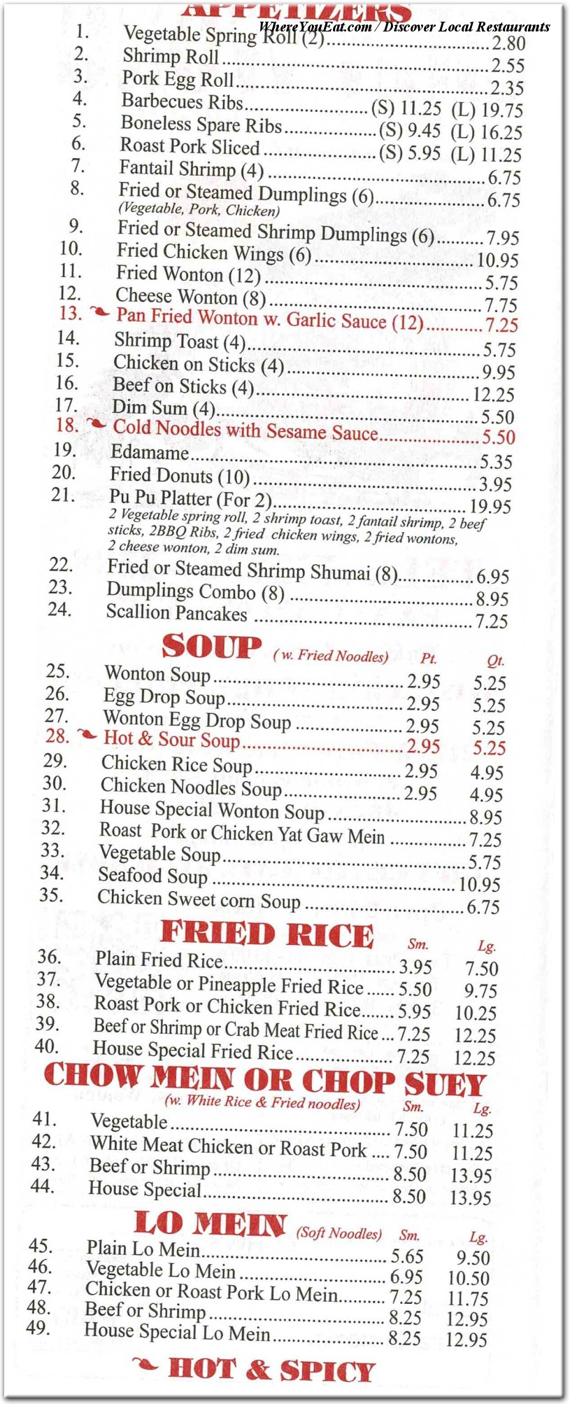 menu image