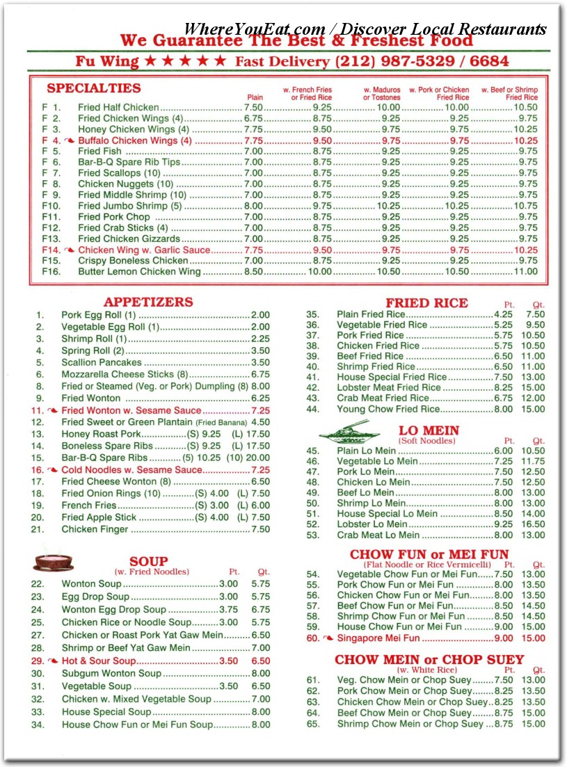 menu image