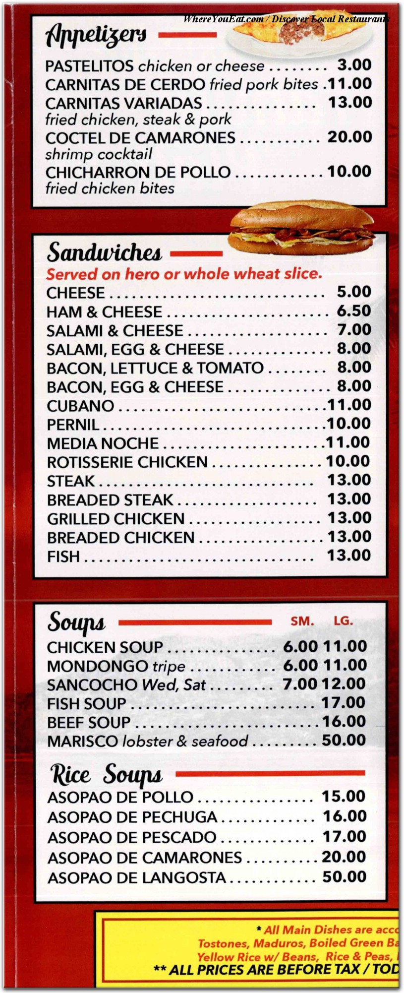 menu image