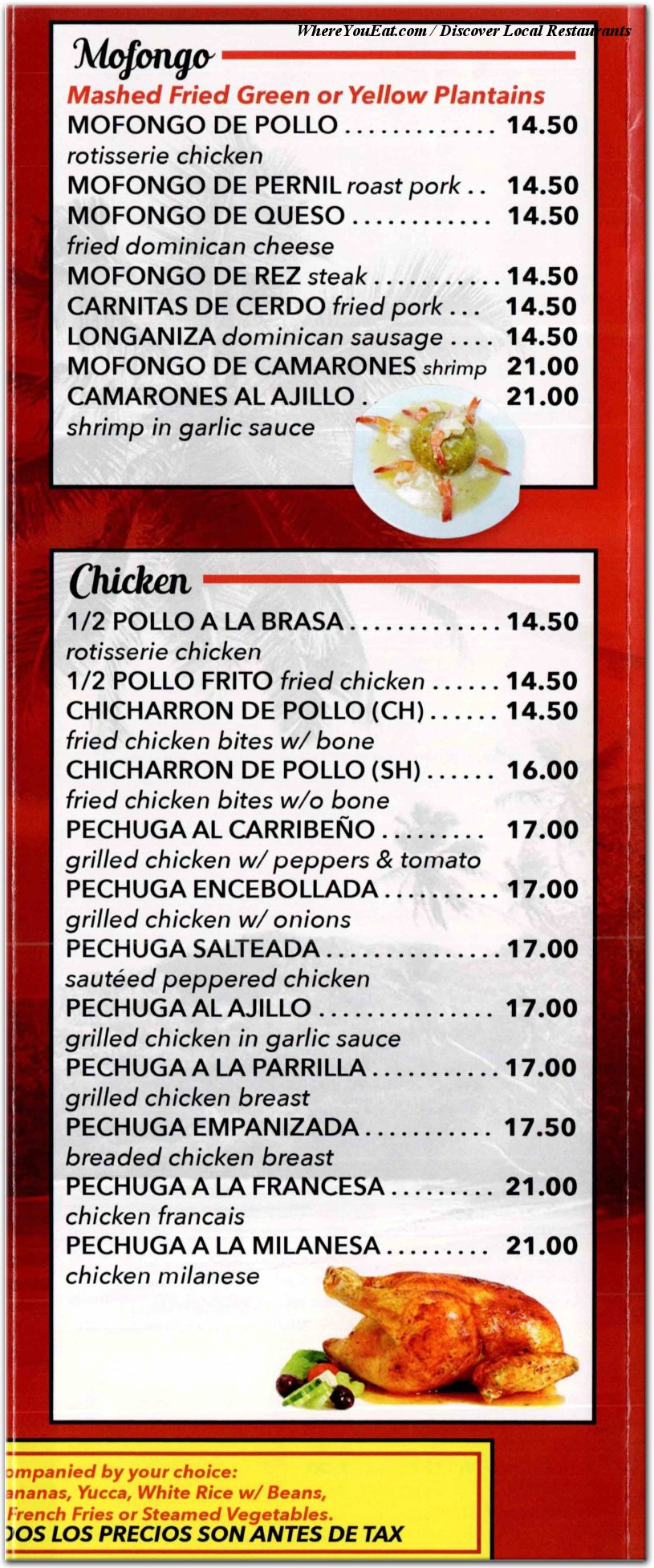 menu image