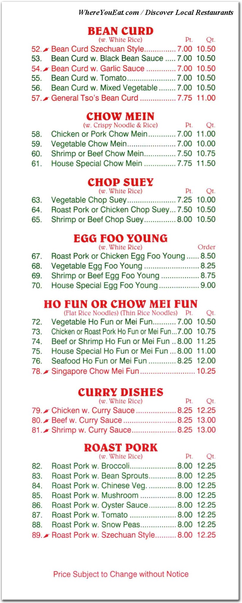 menu image