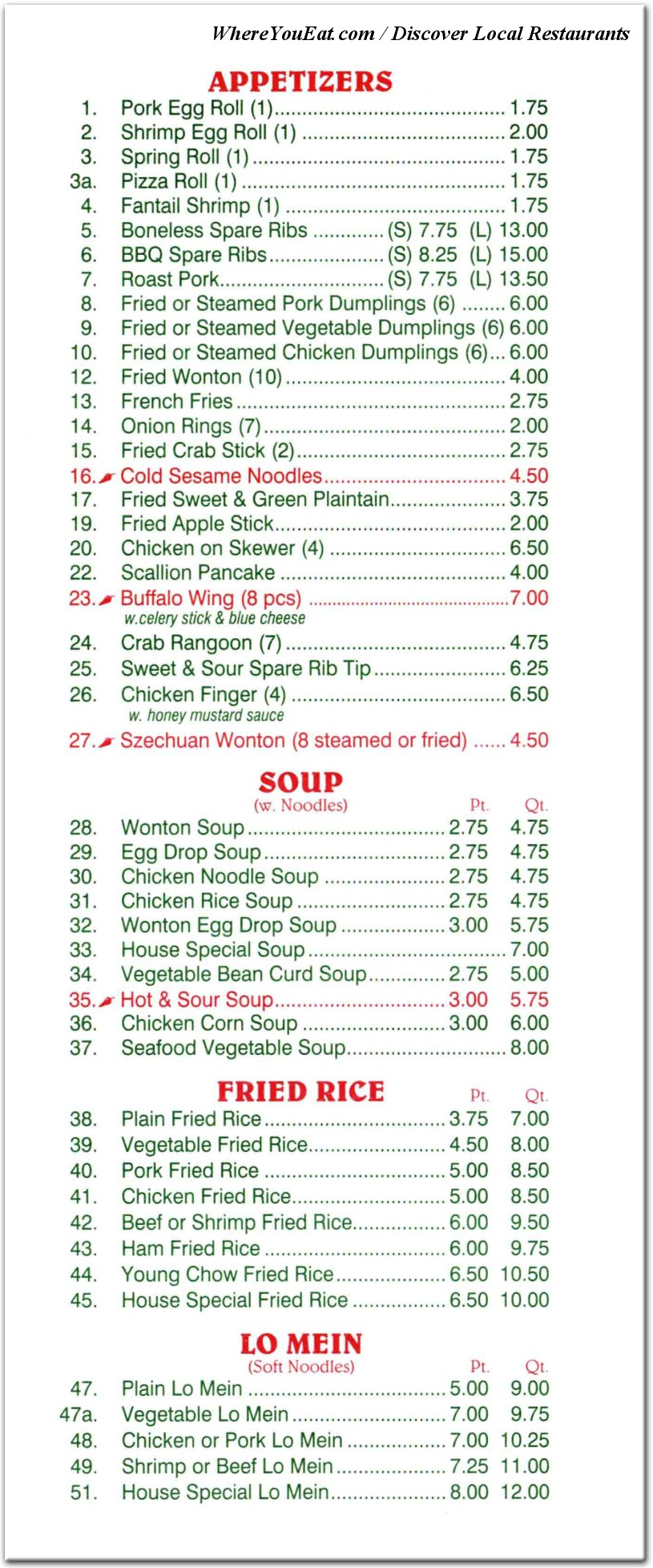 menu image