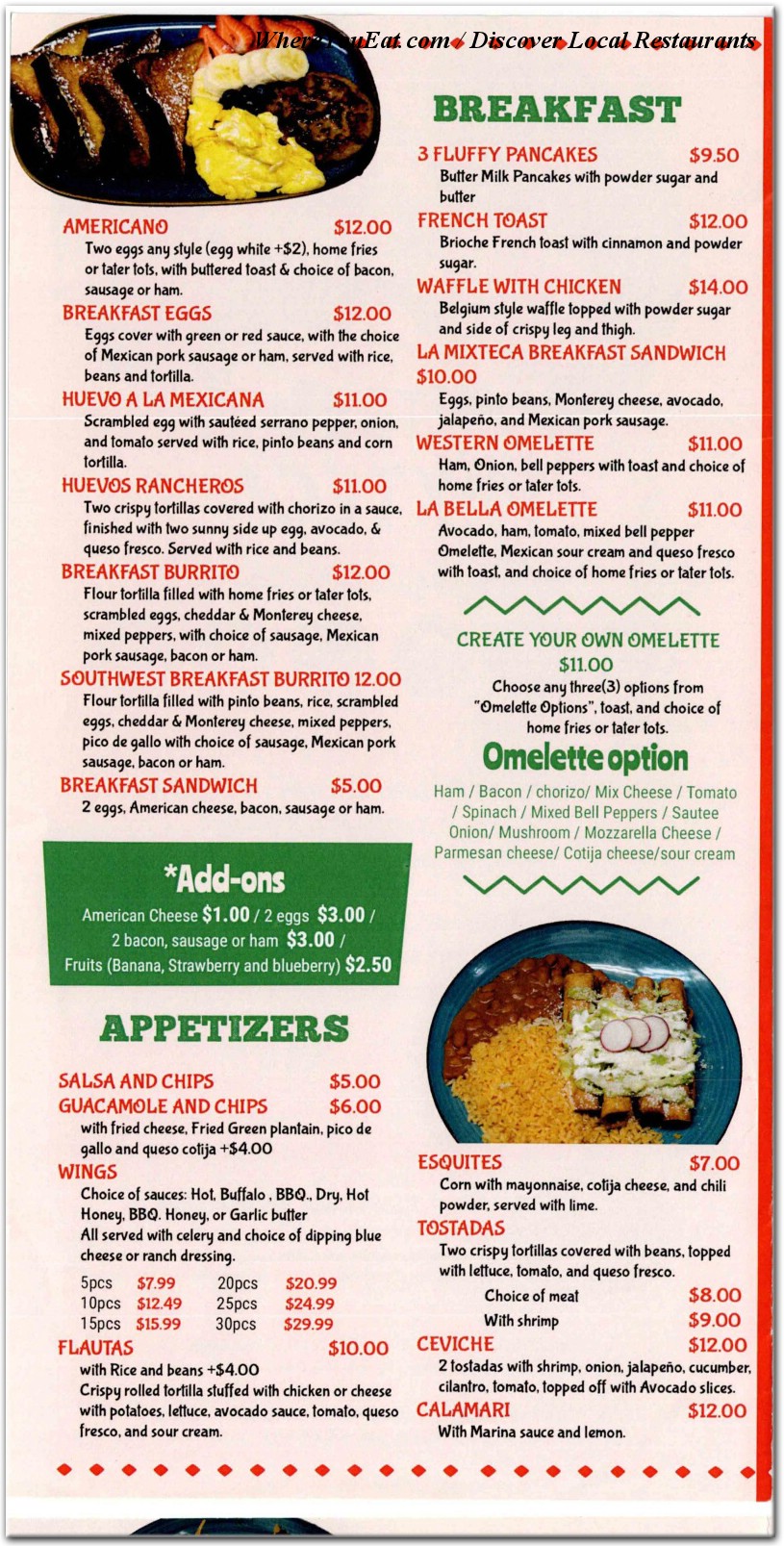 menu image