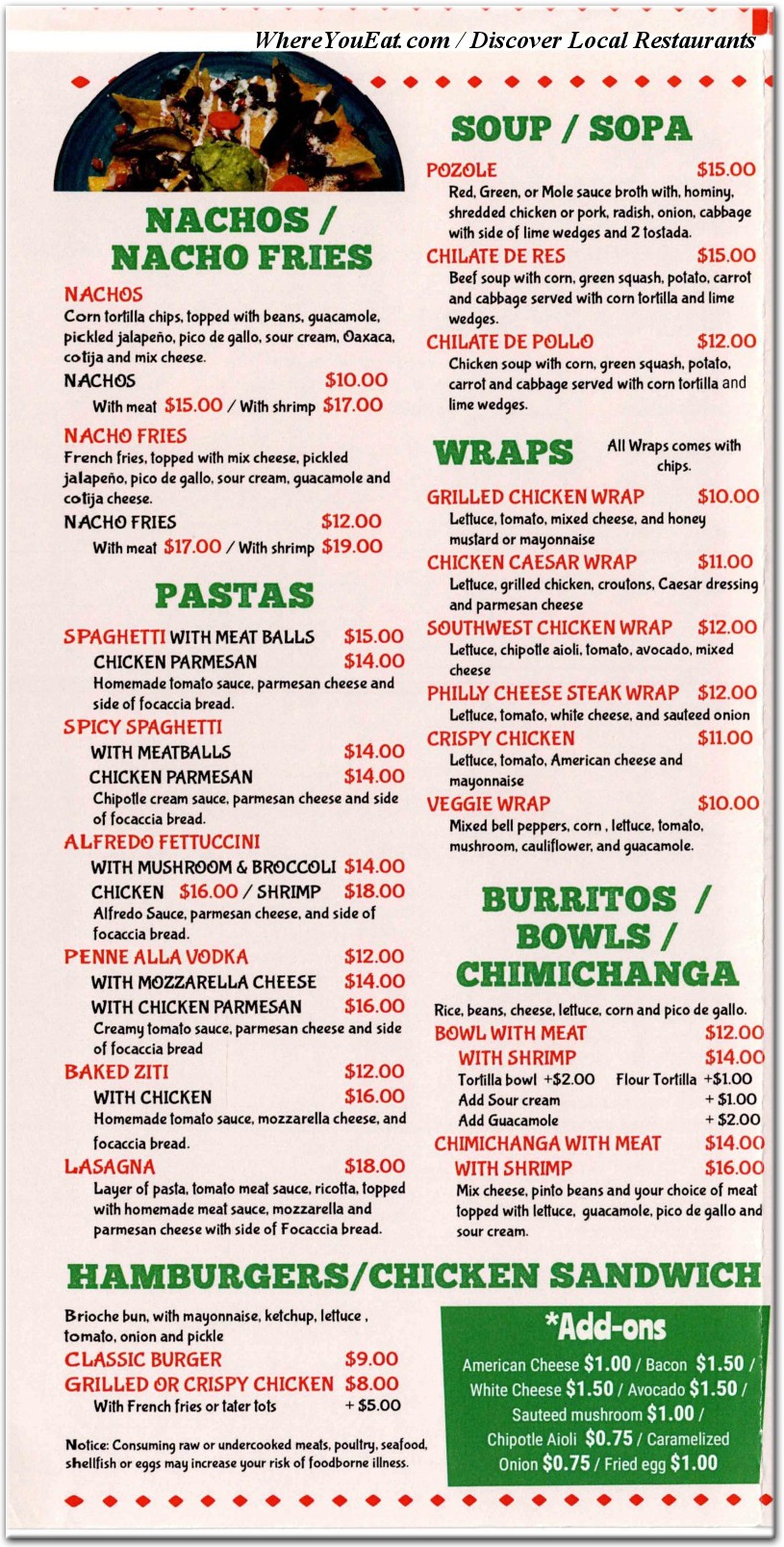 menu image