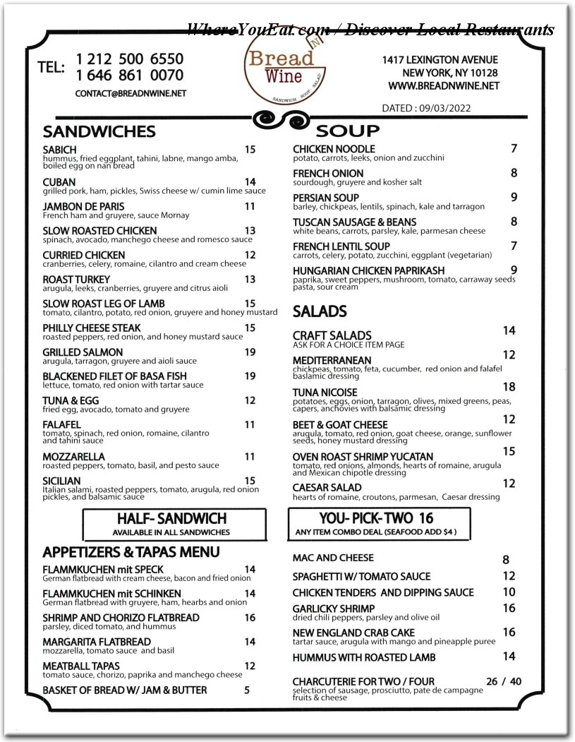 menu image