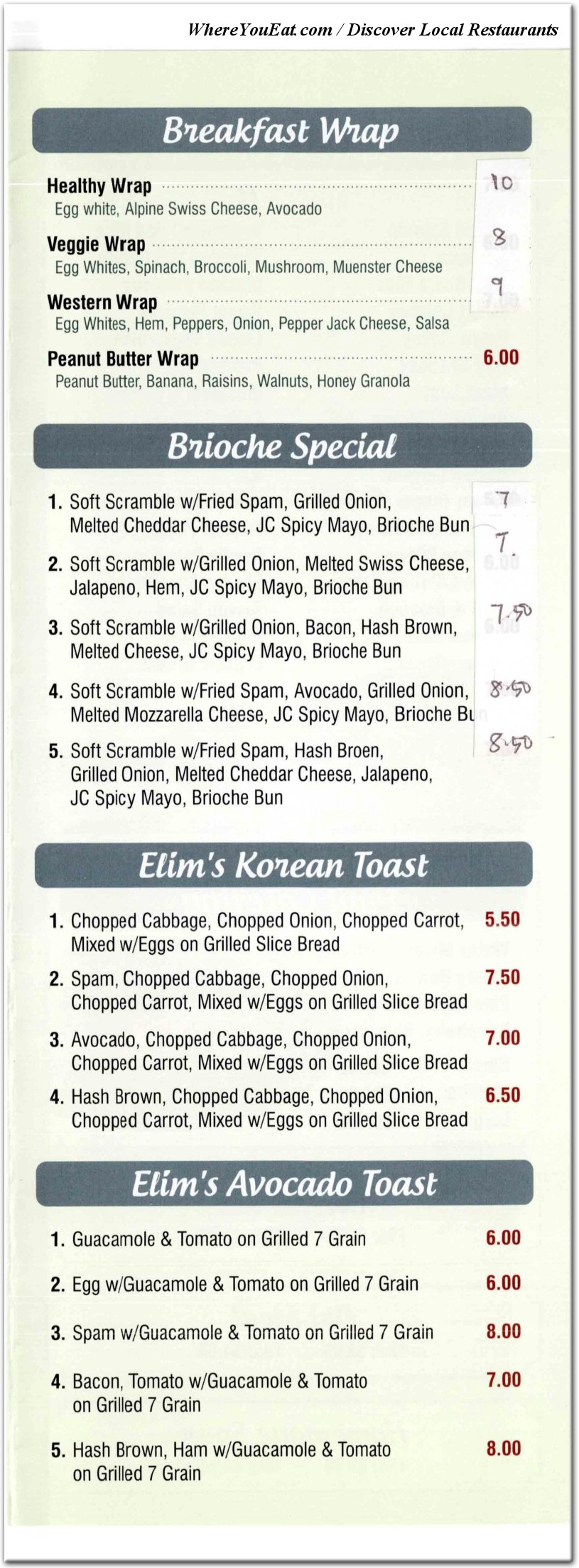 menu image
