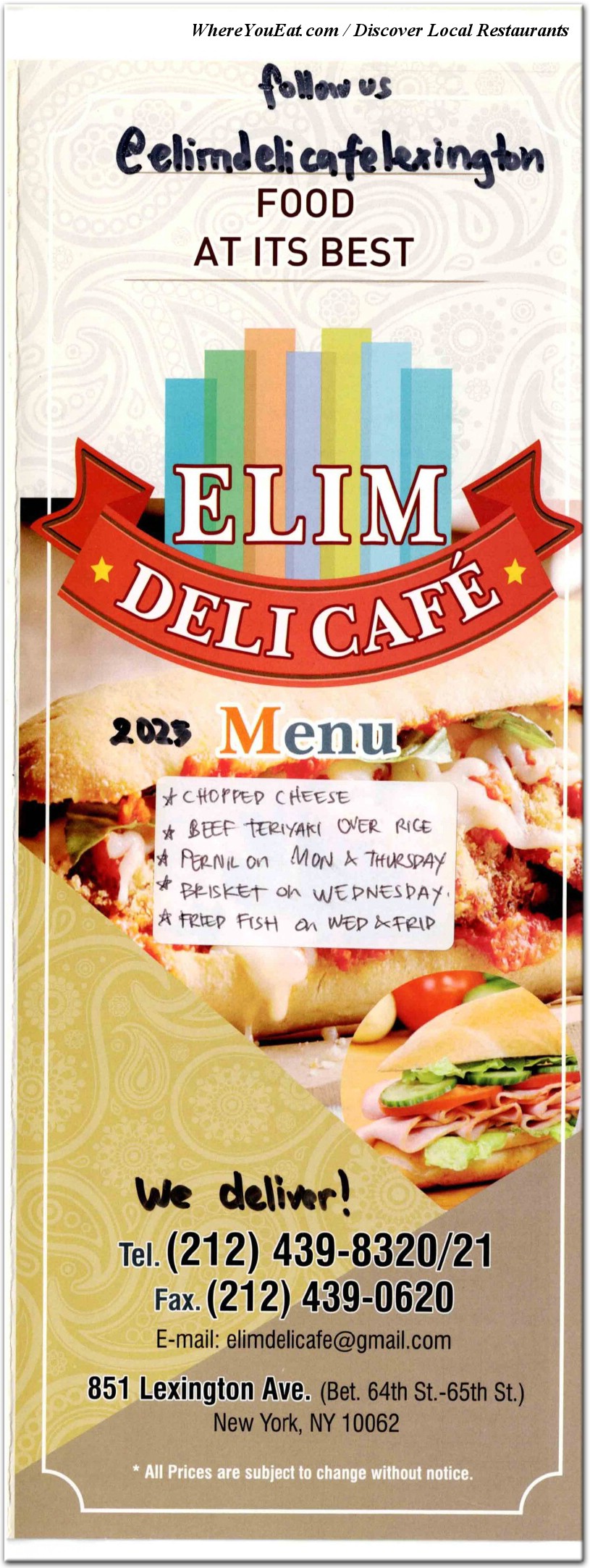 menu image