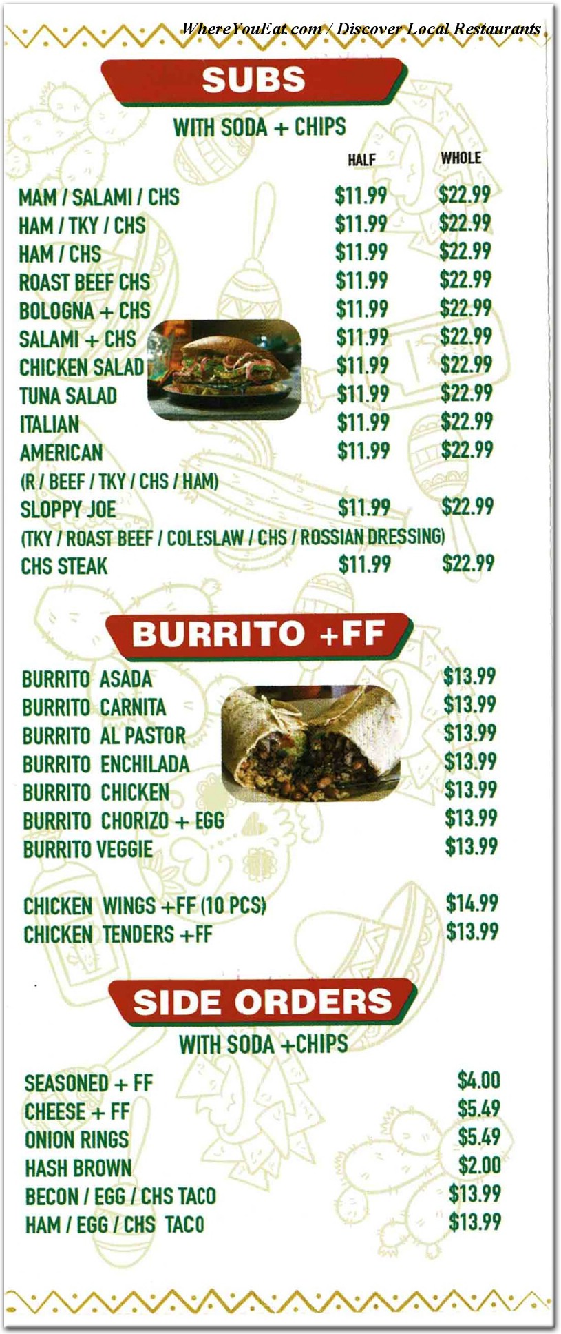 menu image