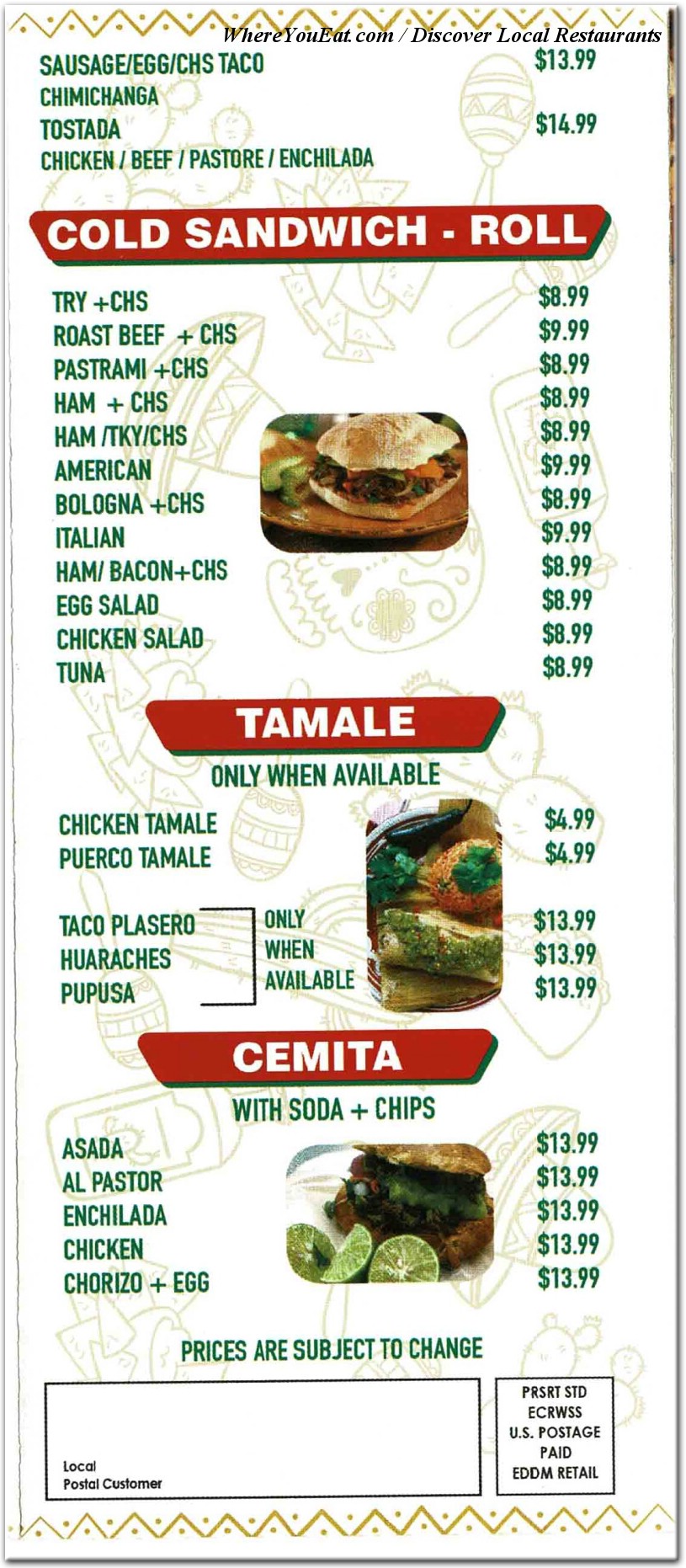 menu image