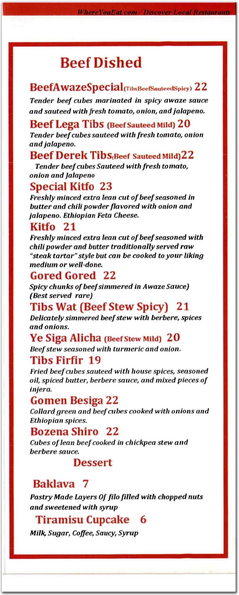menu image