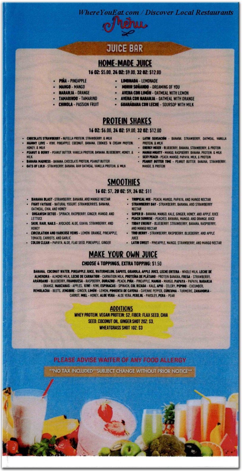 menu image