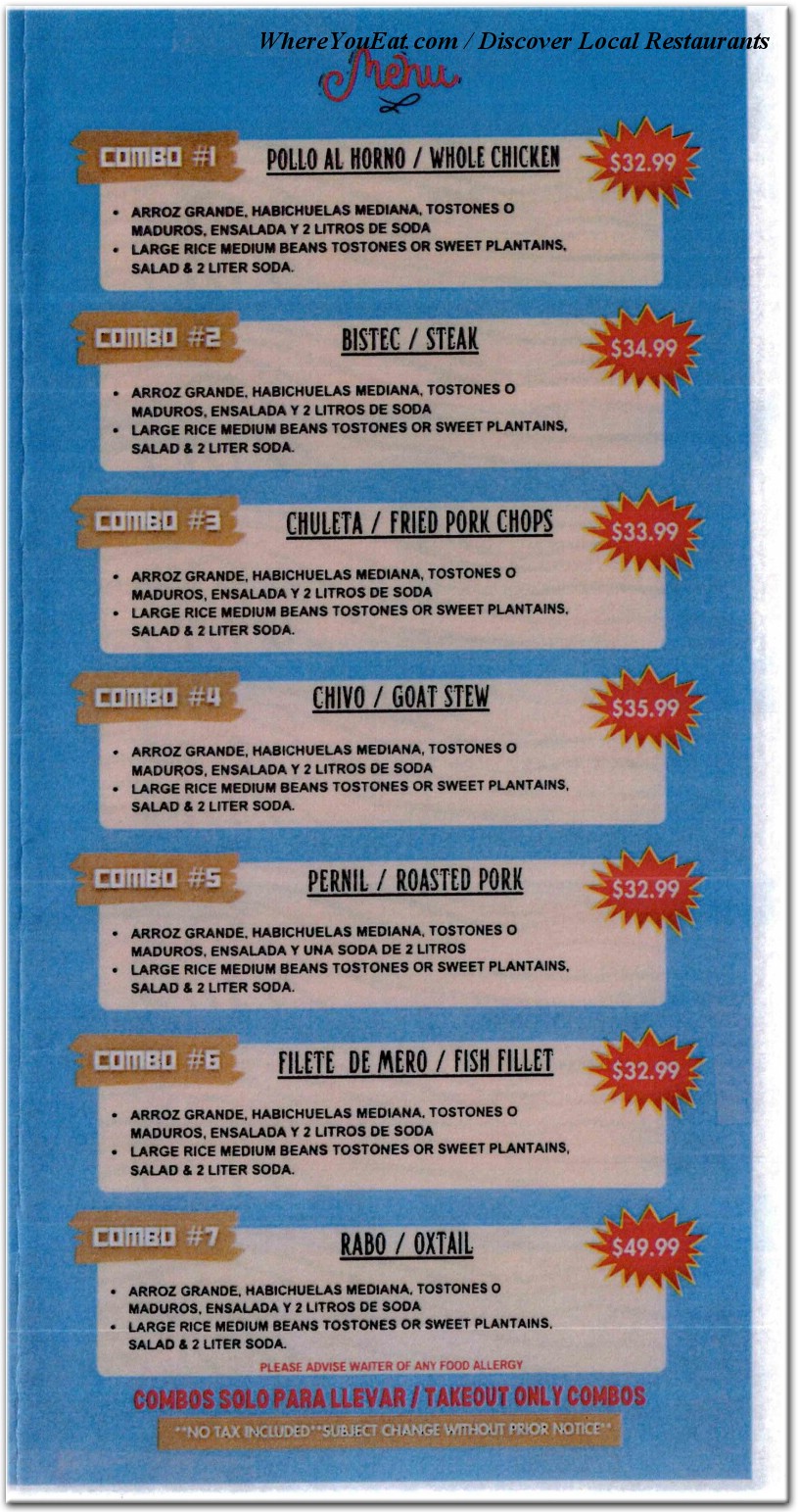 menu image