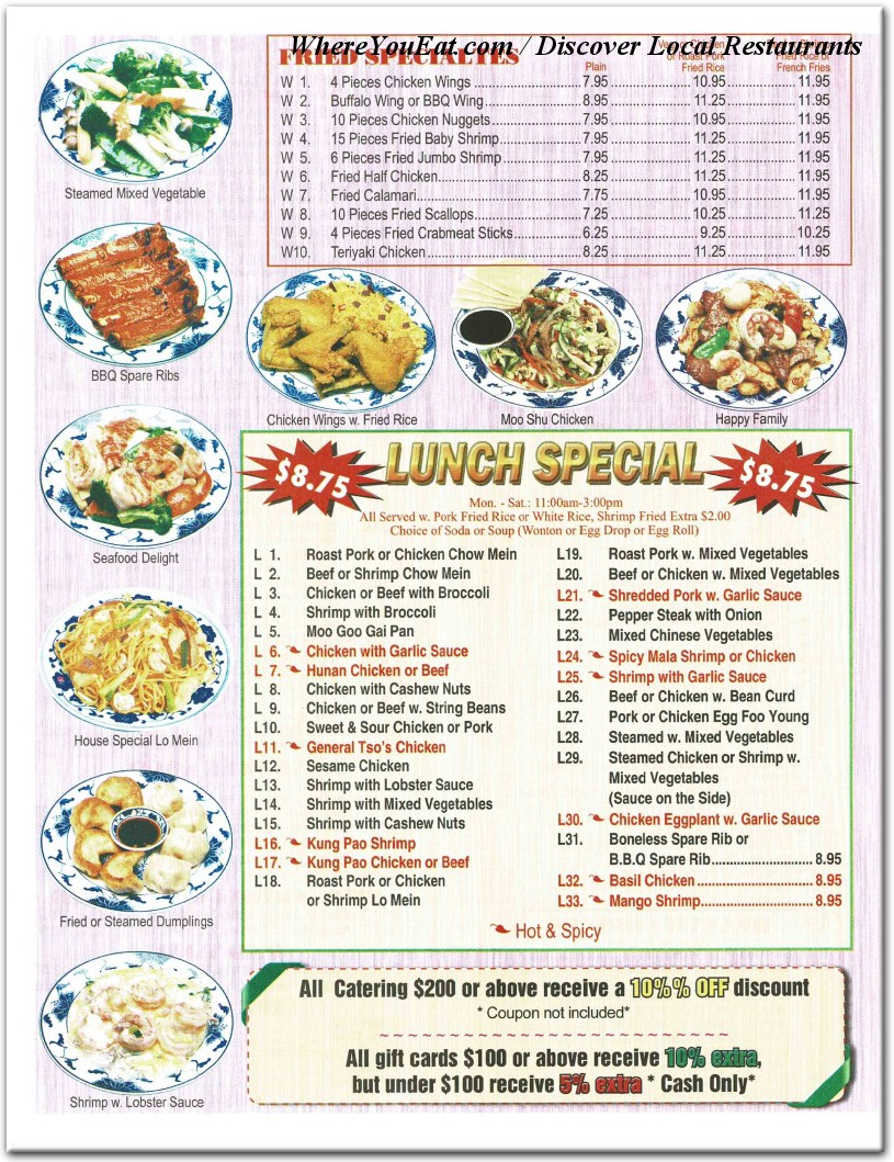 menu image