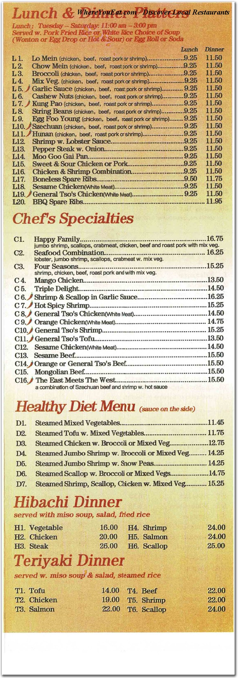 menu image