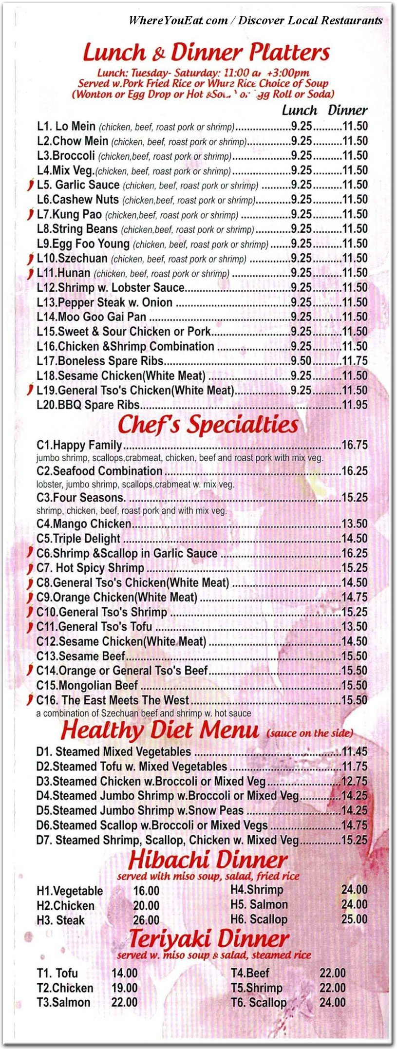 menu image