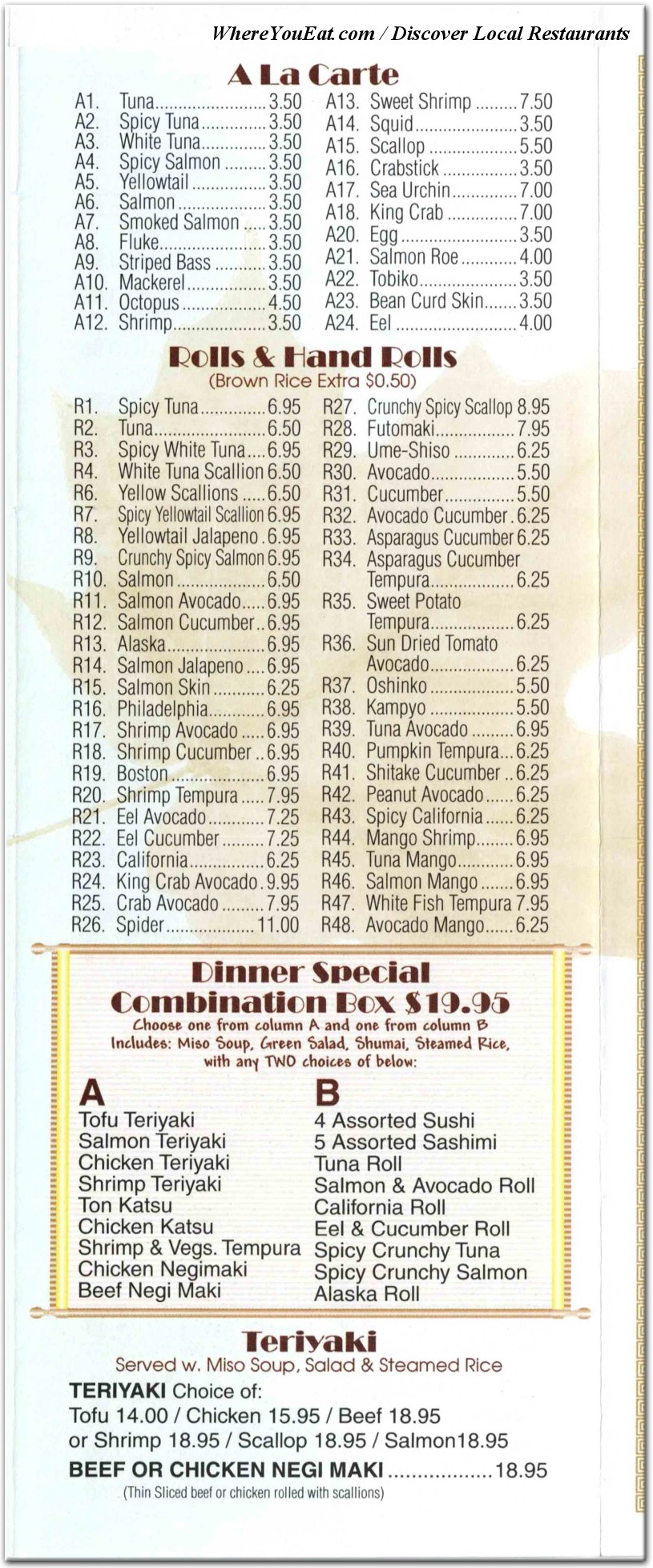 menu image