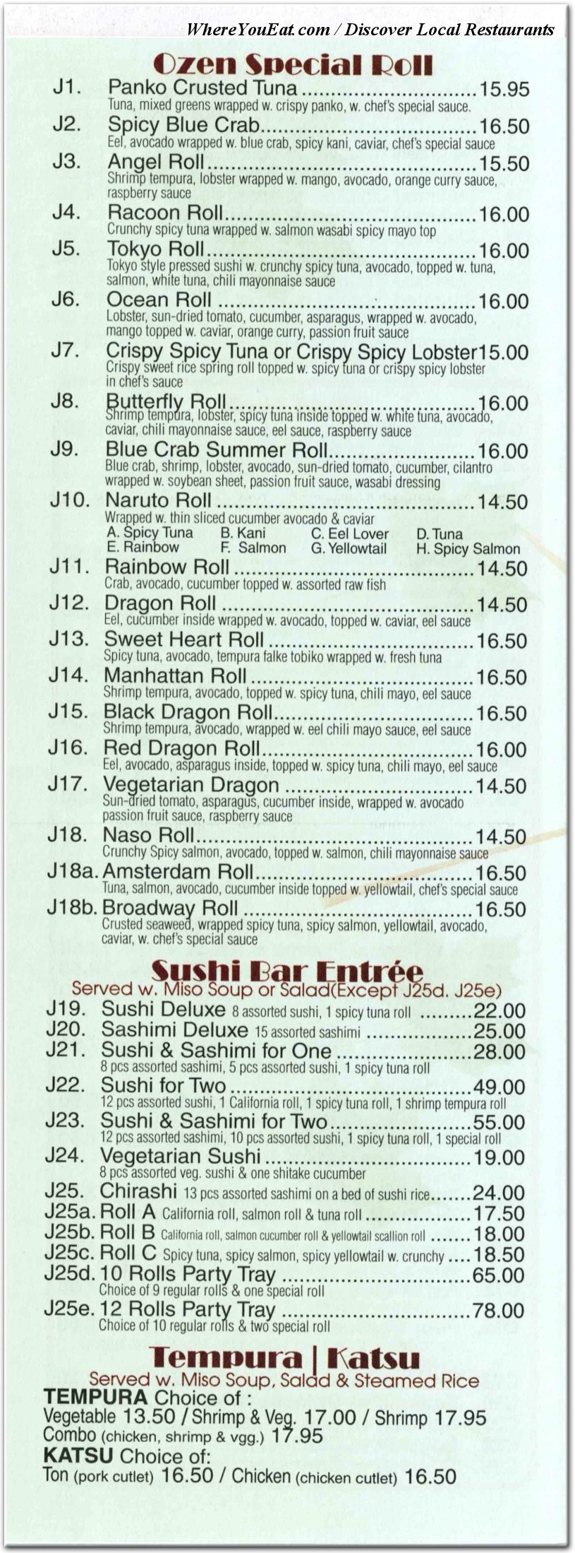 menu image