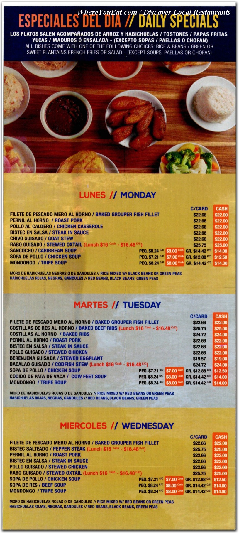 menu image