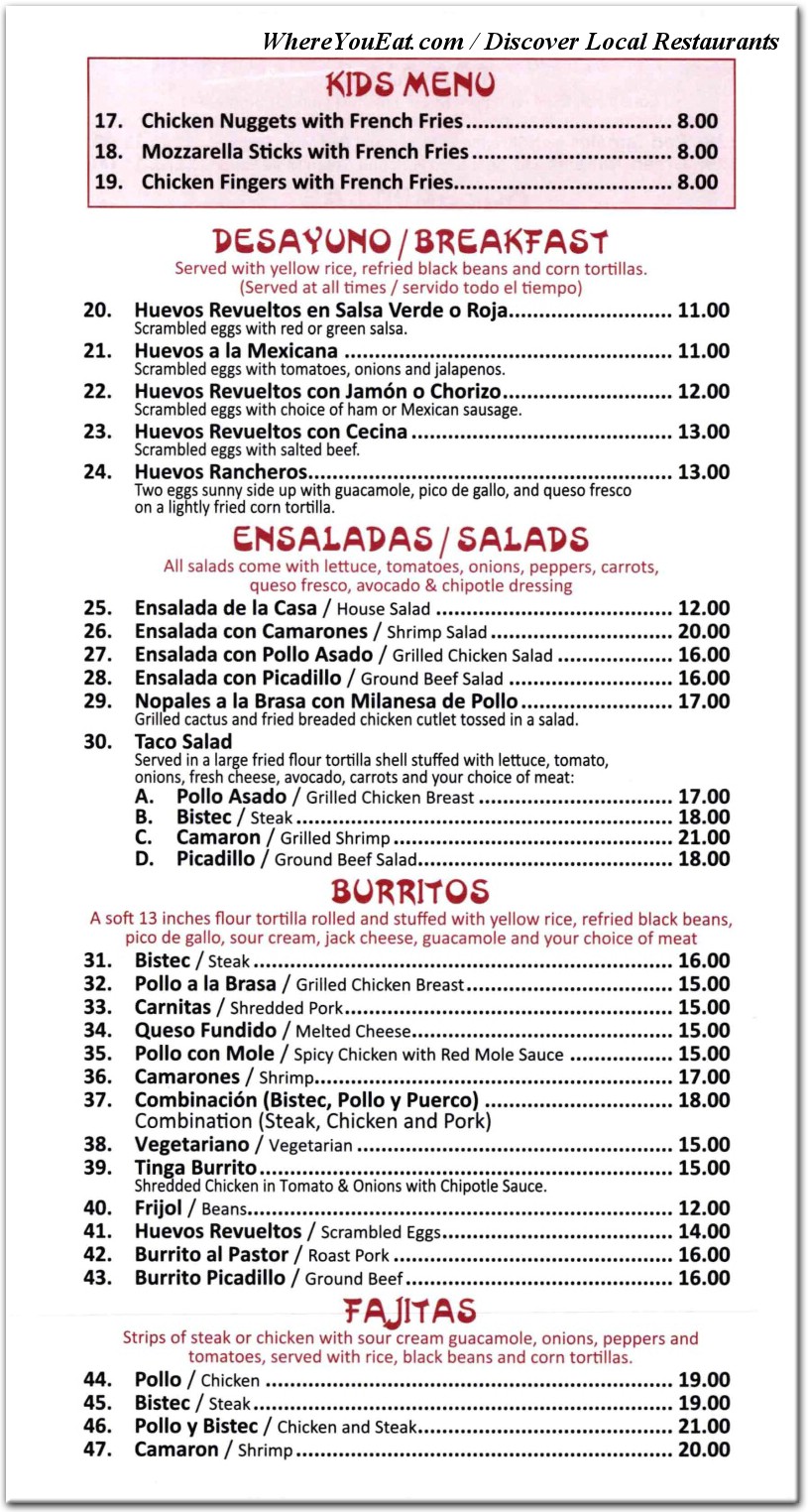 menu image