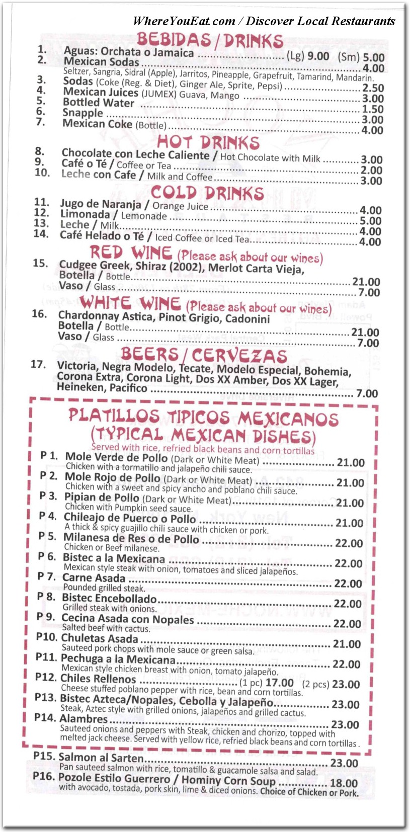 menu image