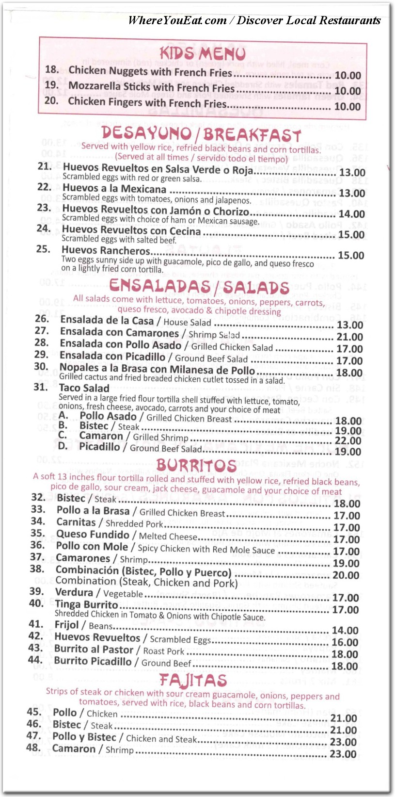 menu image