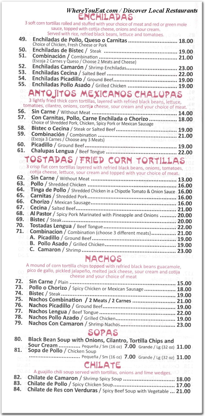 menu image