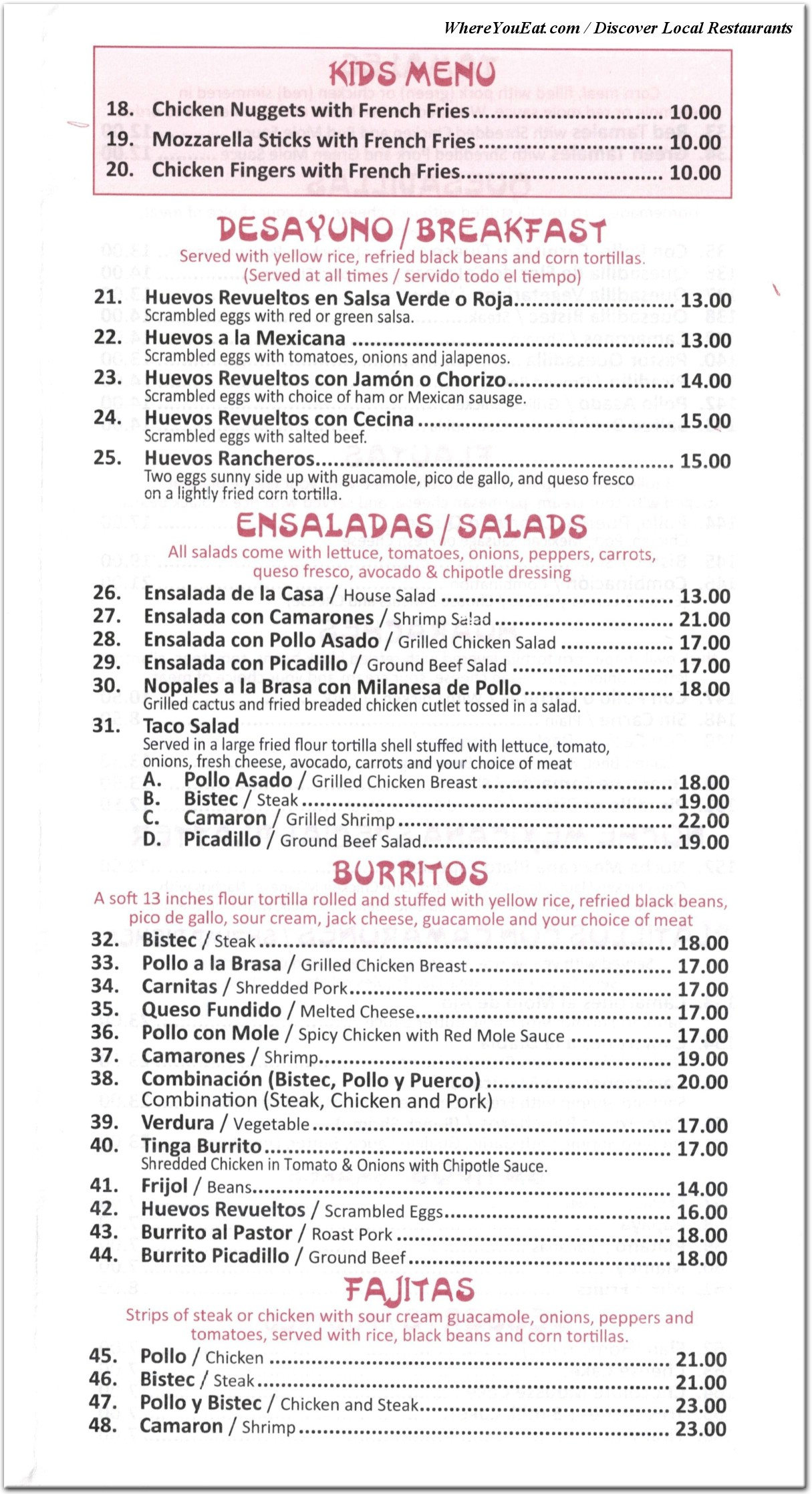 menu image