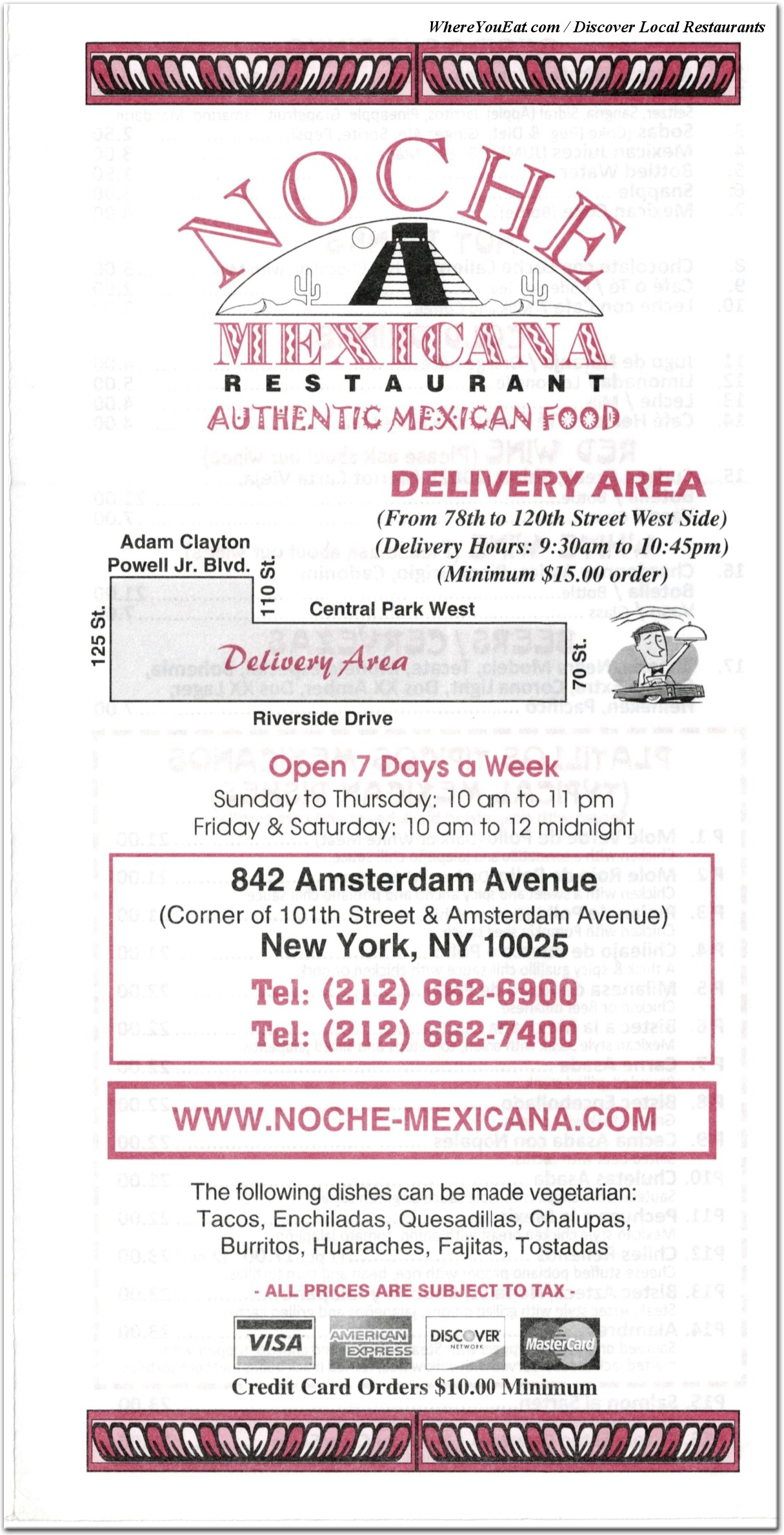 menu image