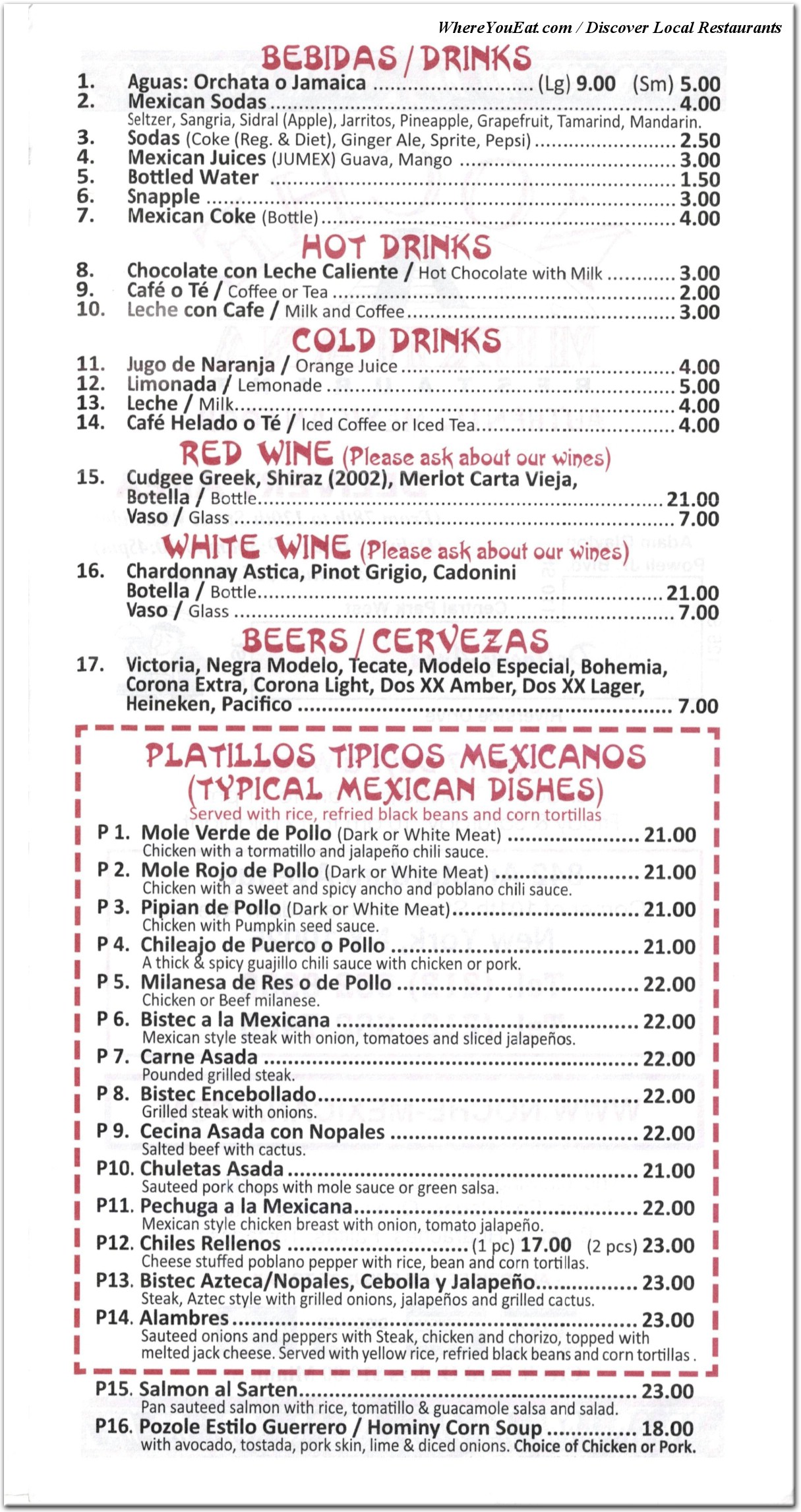 menu image