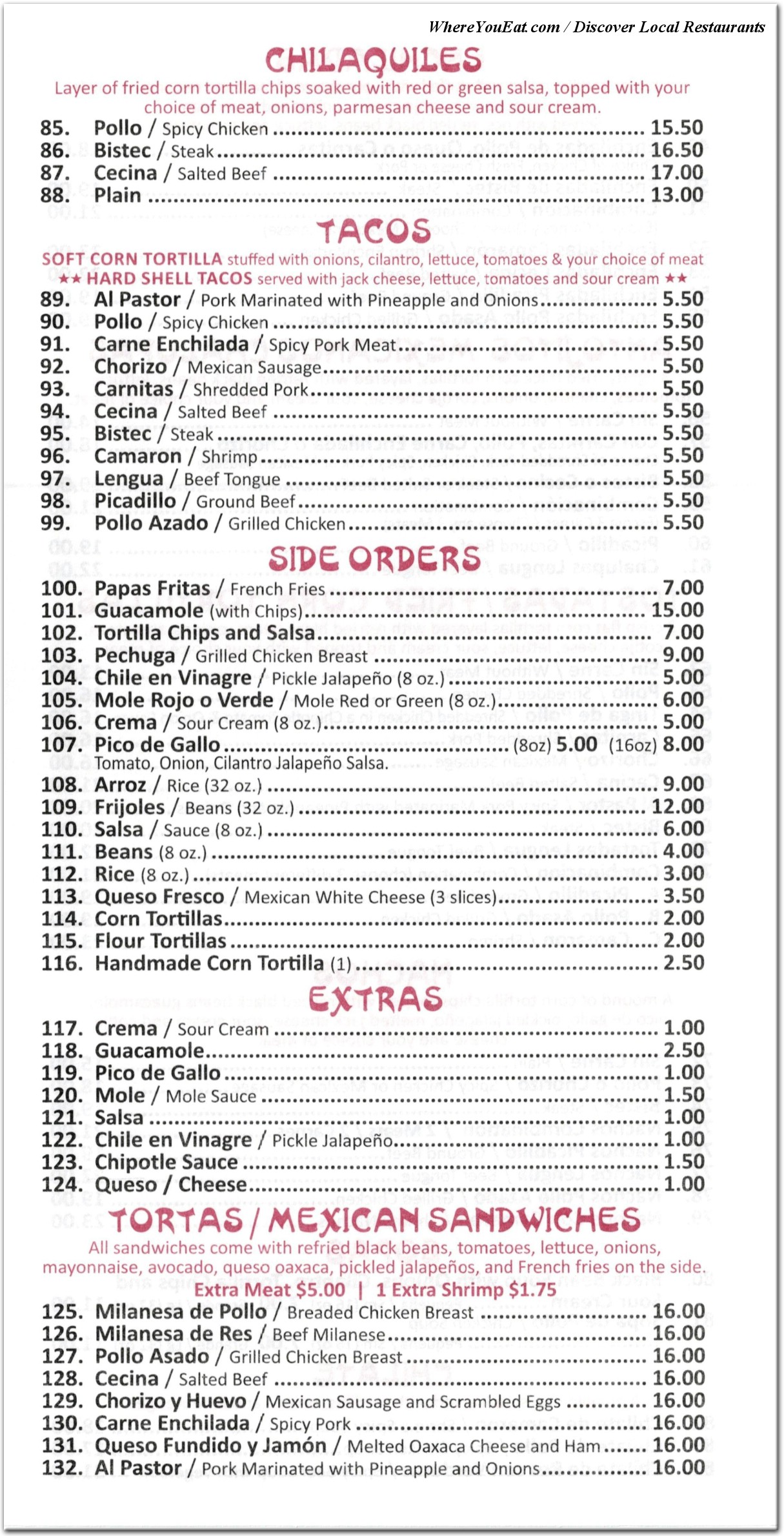 menu image