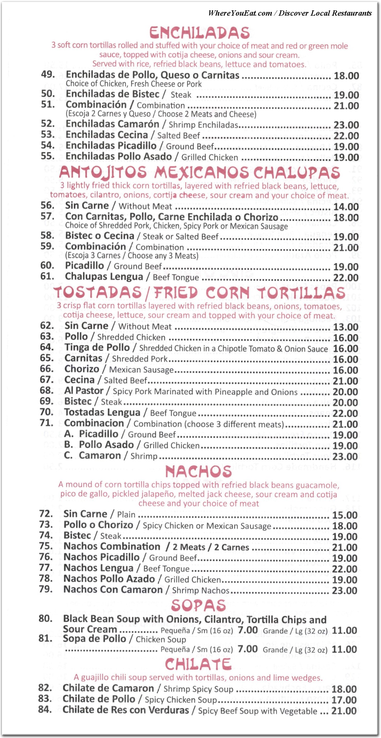 menu image