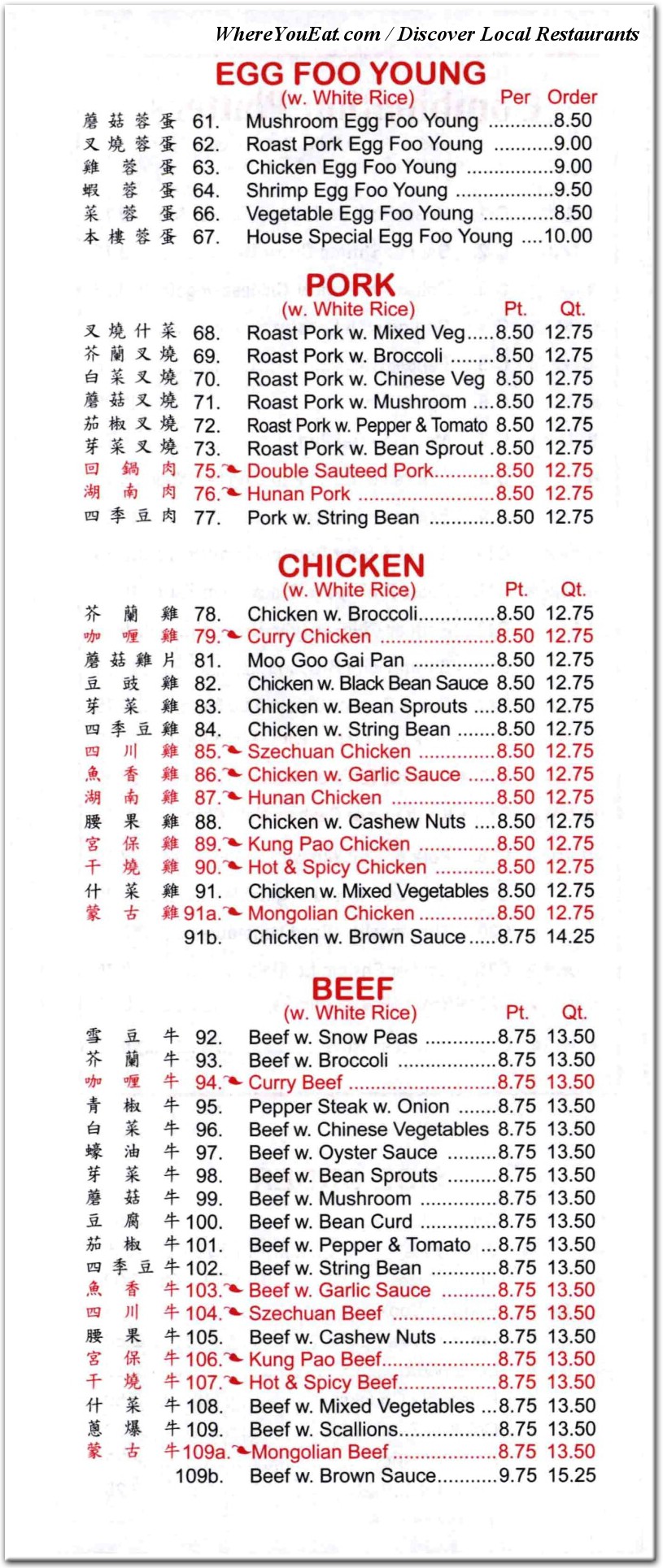 menu image