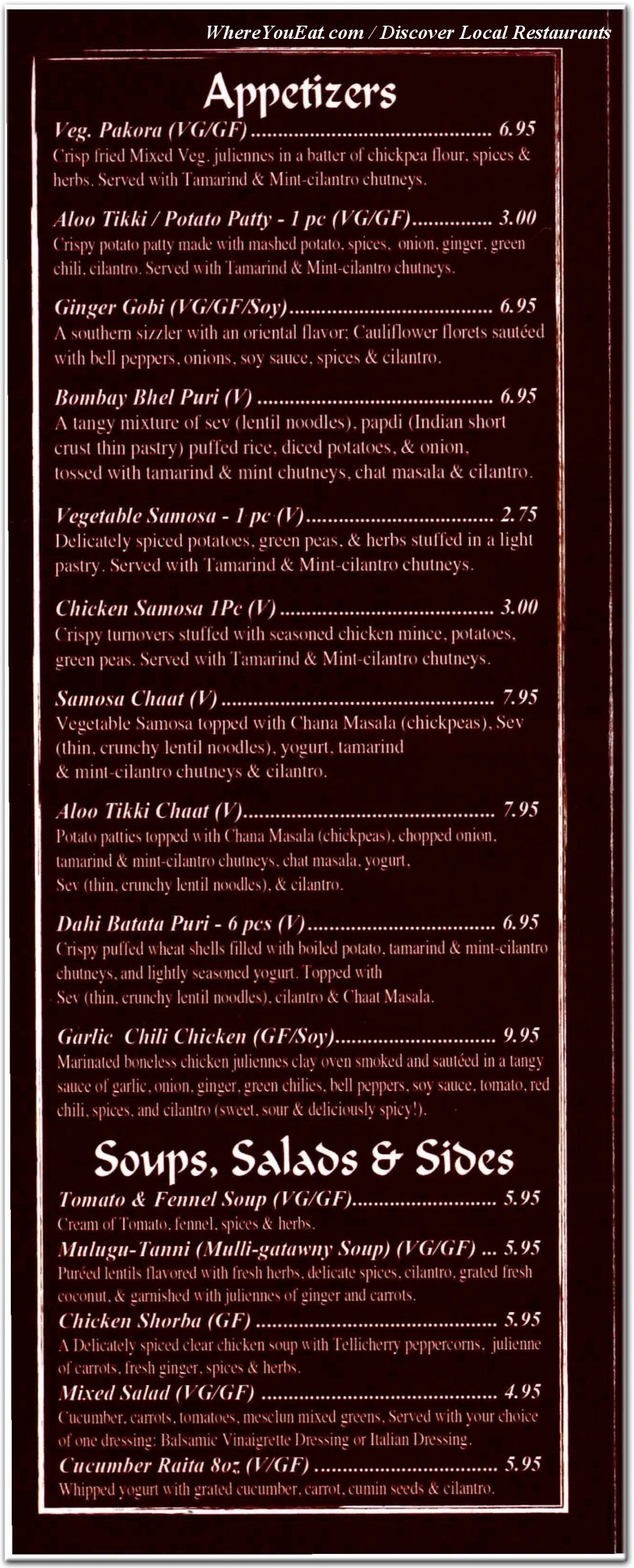 menu image