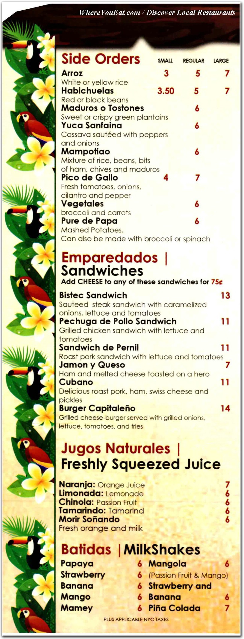 menu image