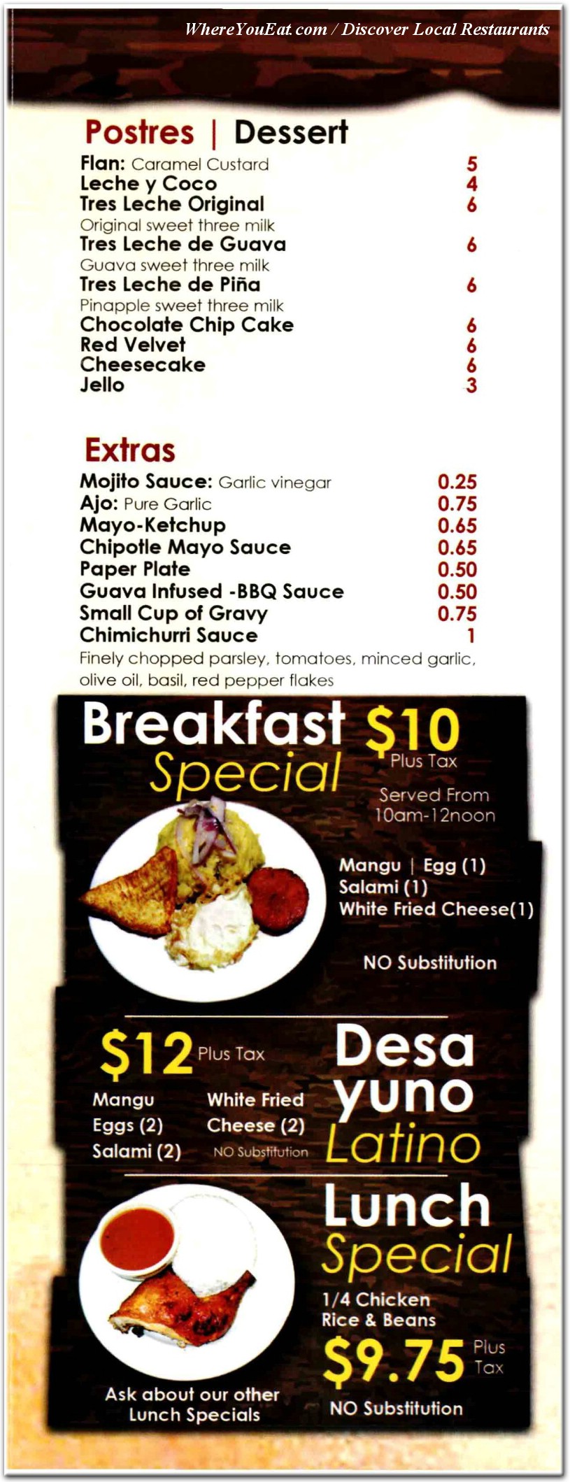 menu image