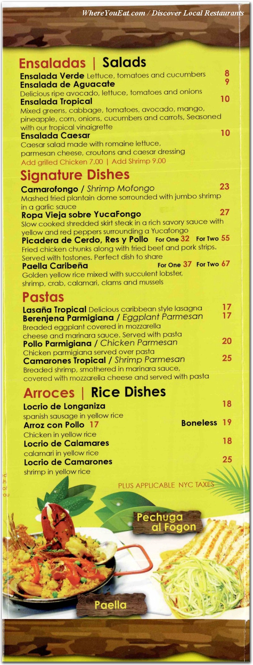 menu image