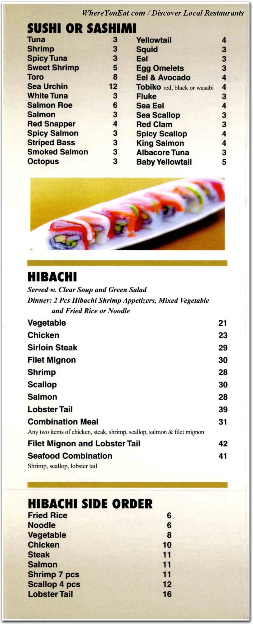 menu image