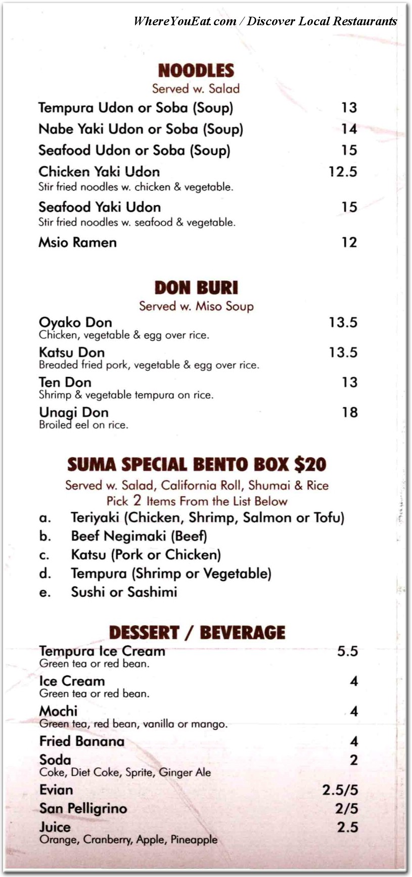 menu image