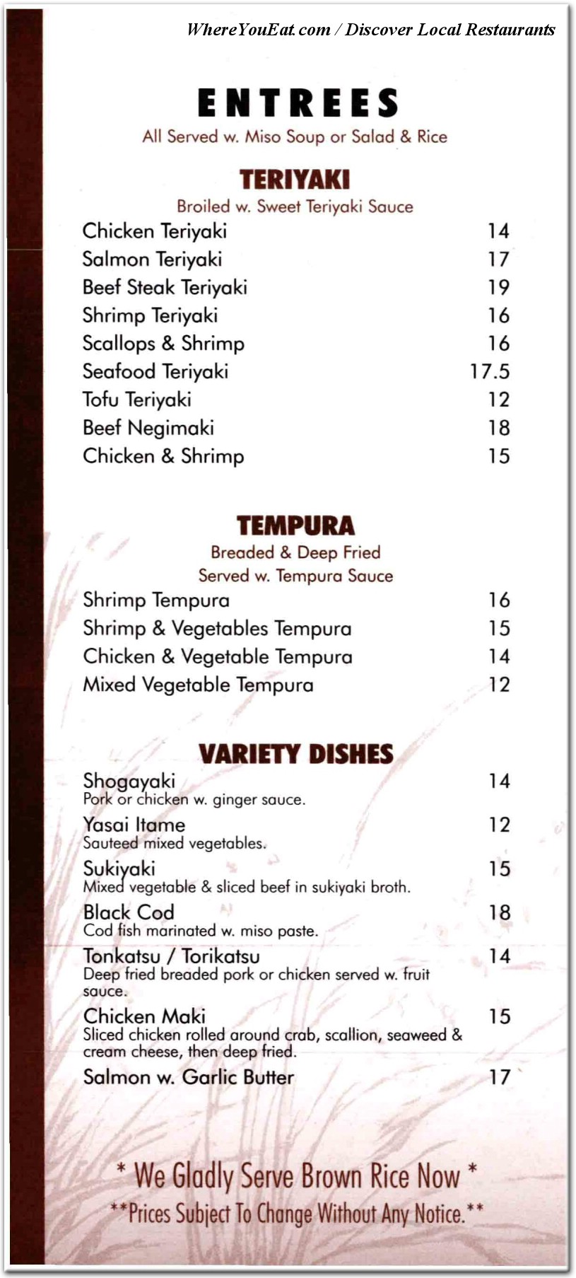 menu image