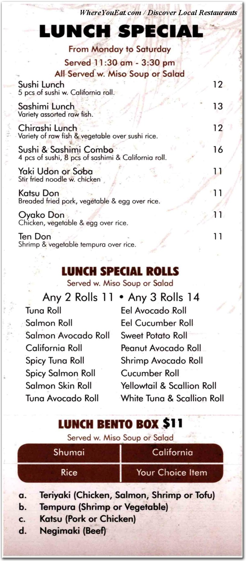 menu image