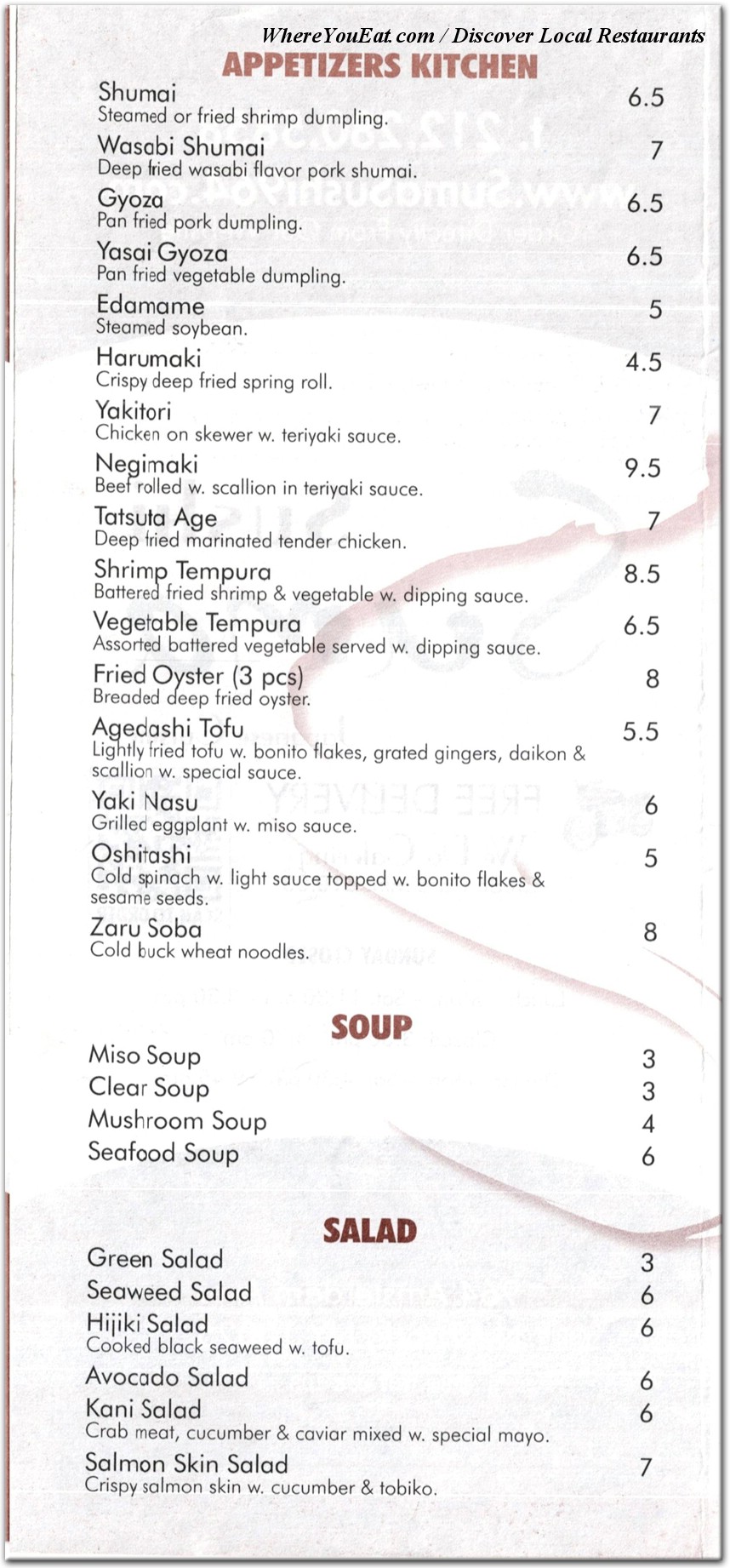 menu image