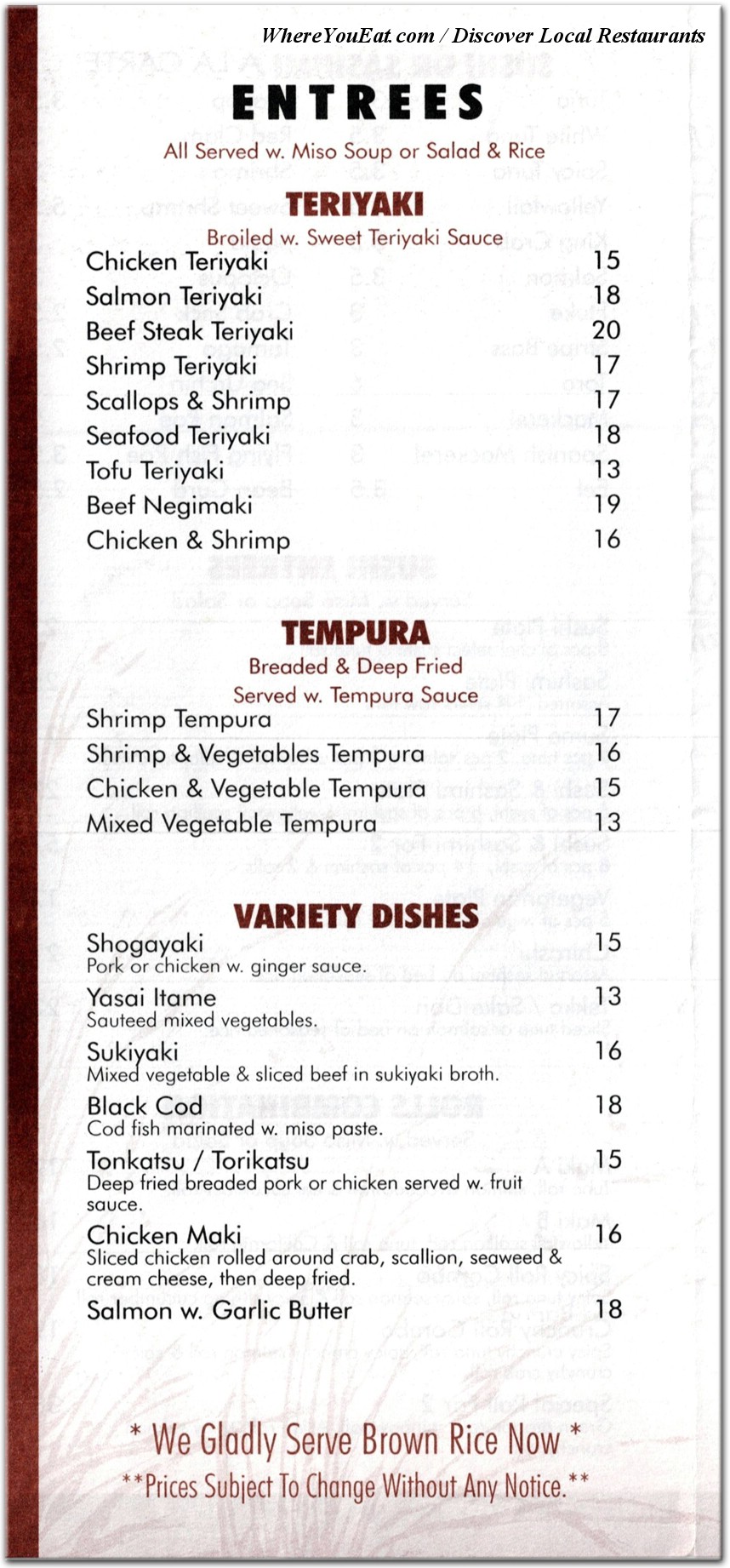 menu image