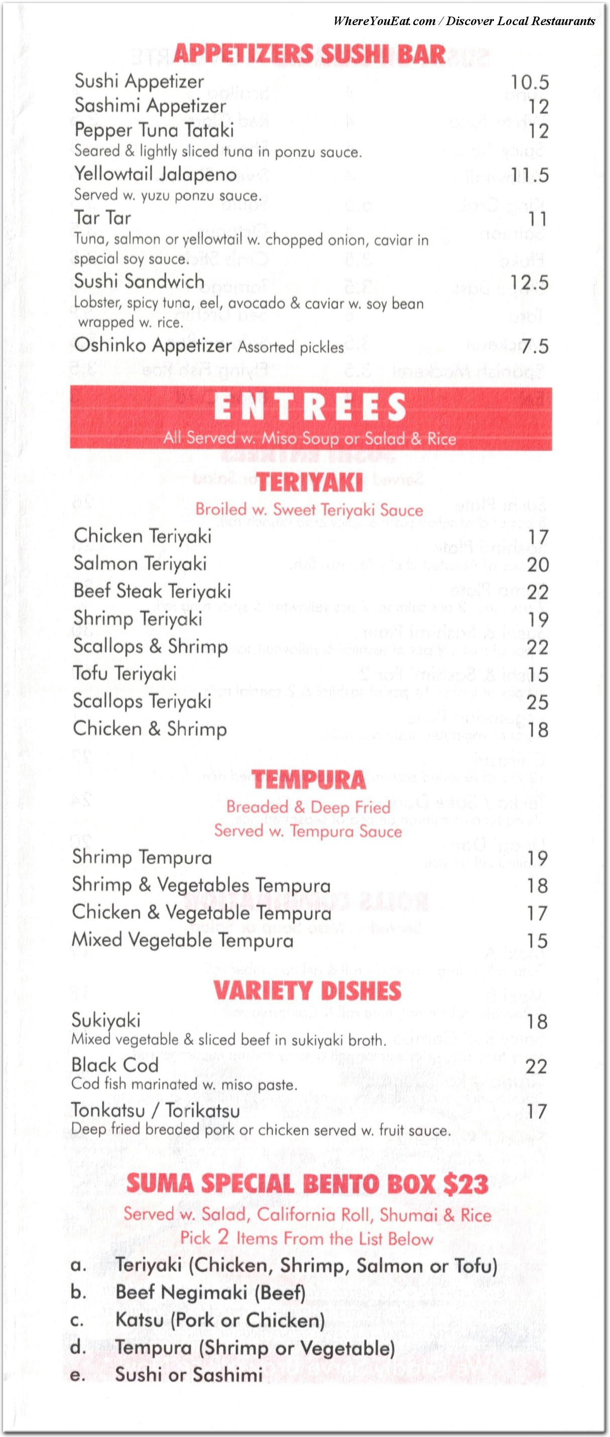 menu image