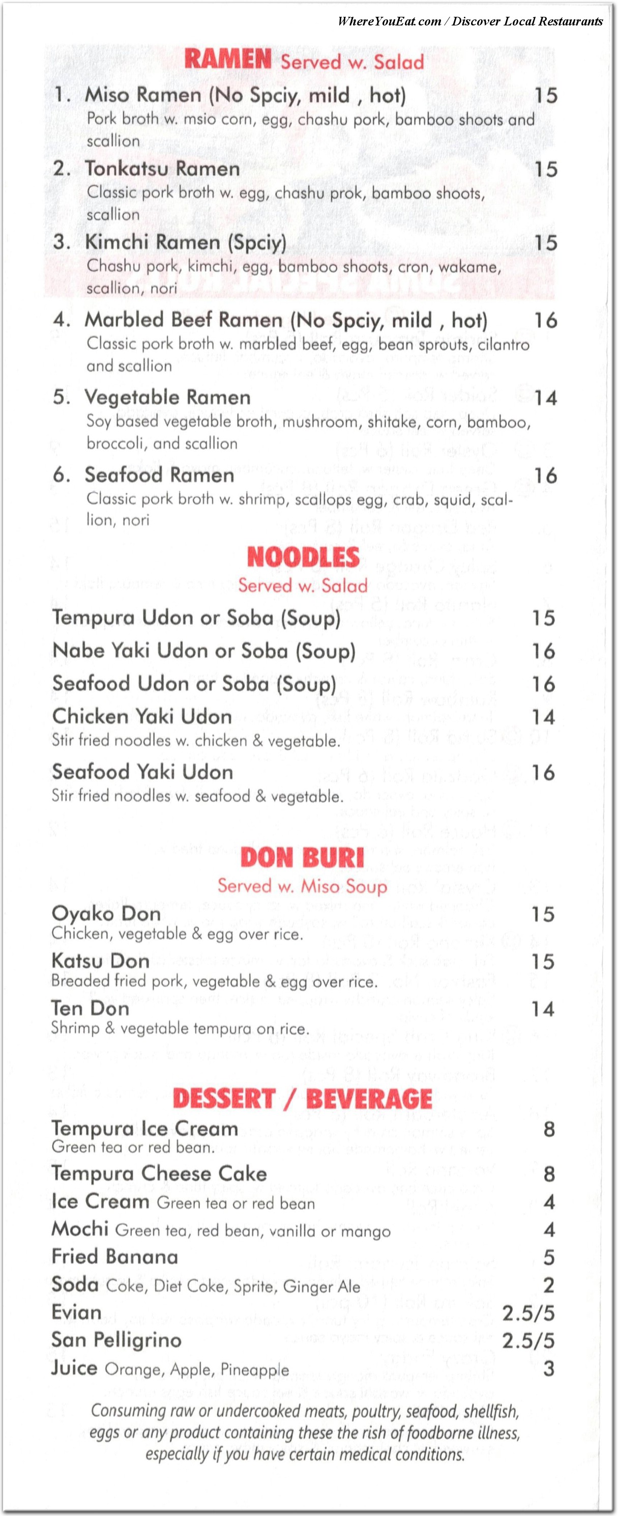 menu image