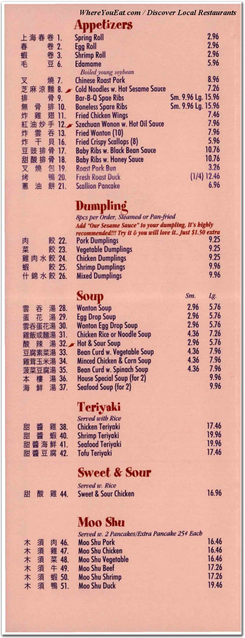 menu image