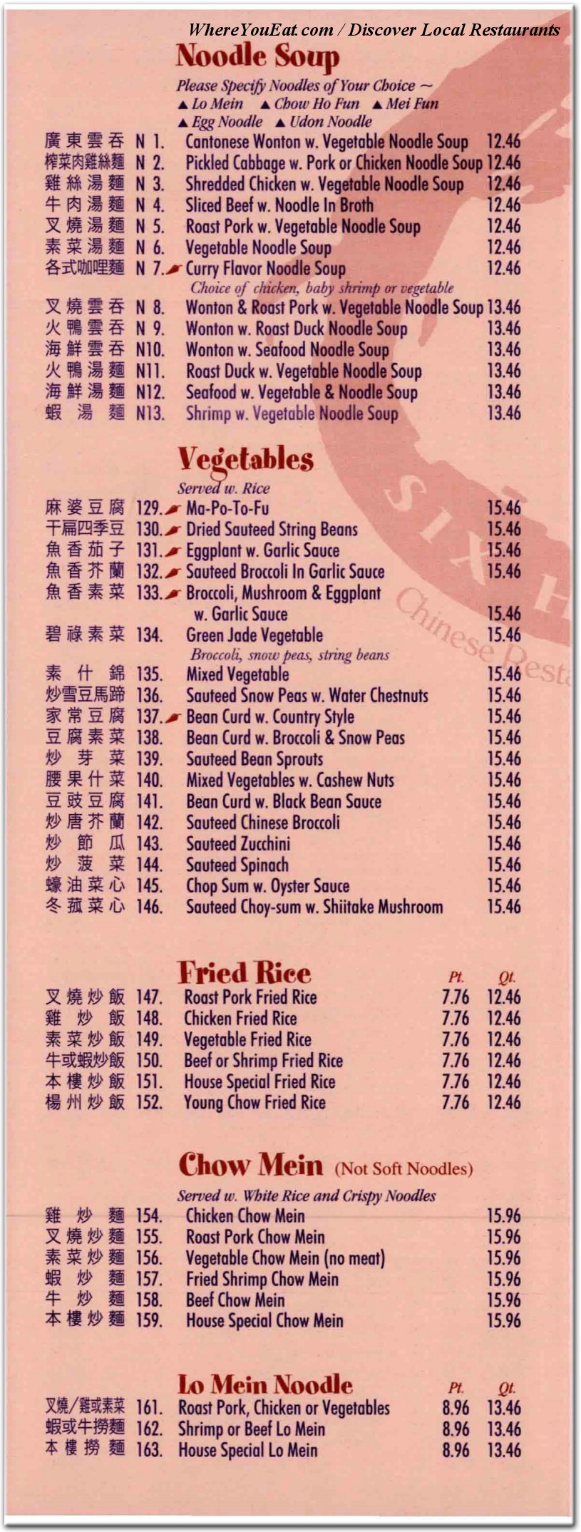 menu image