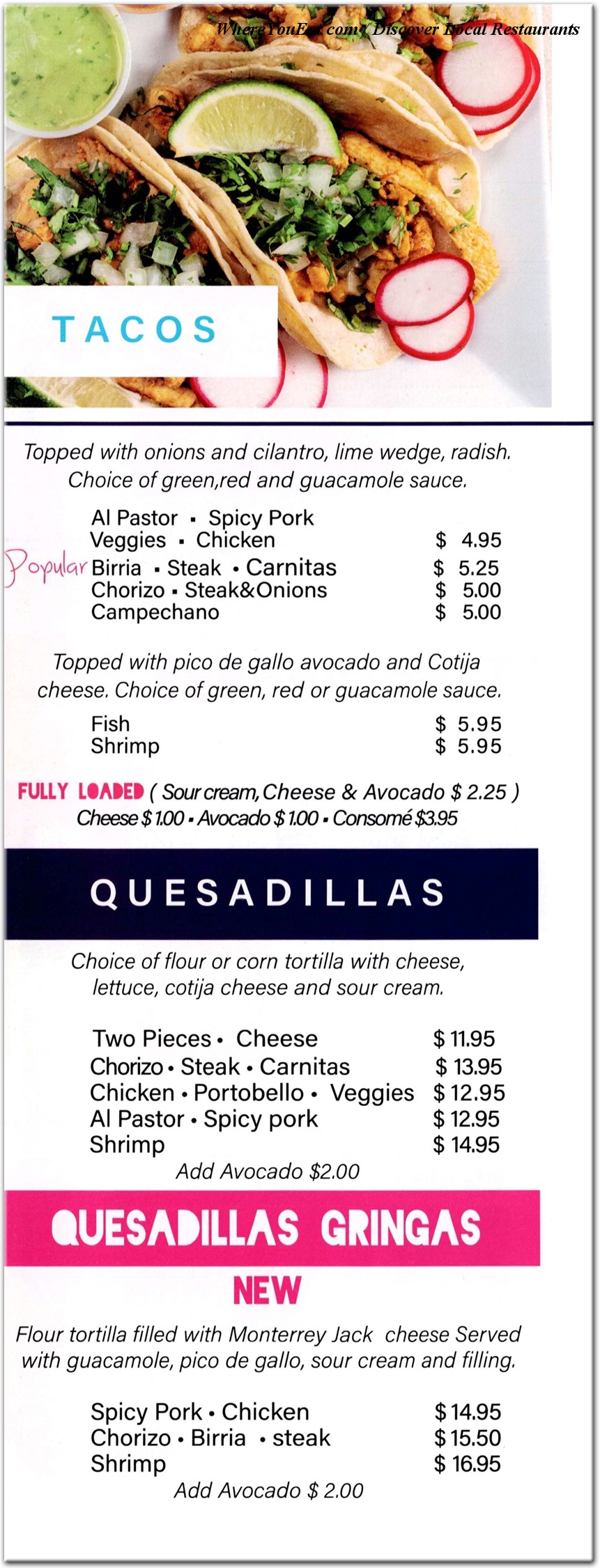 menu image