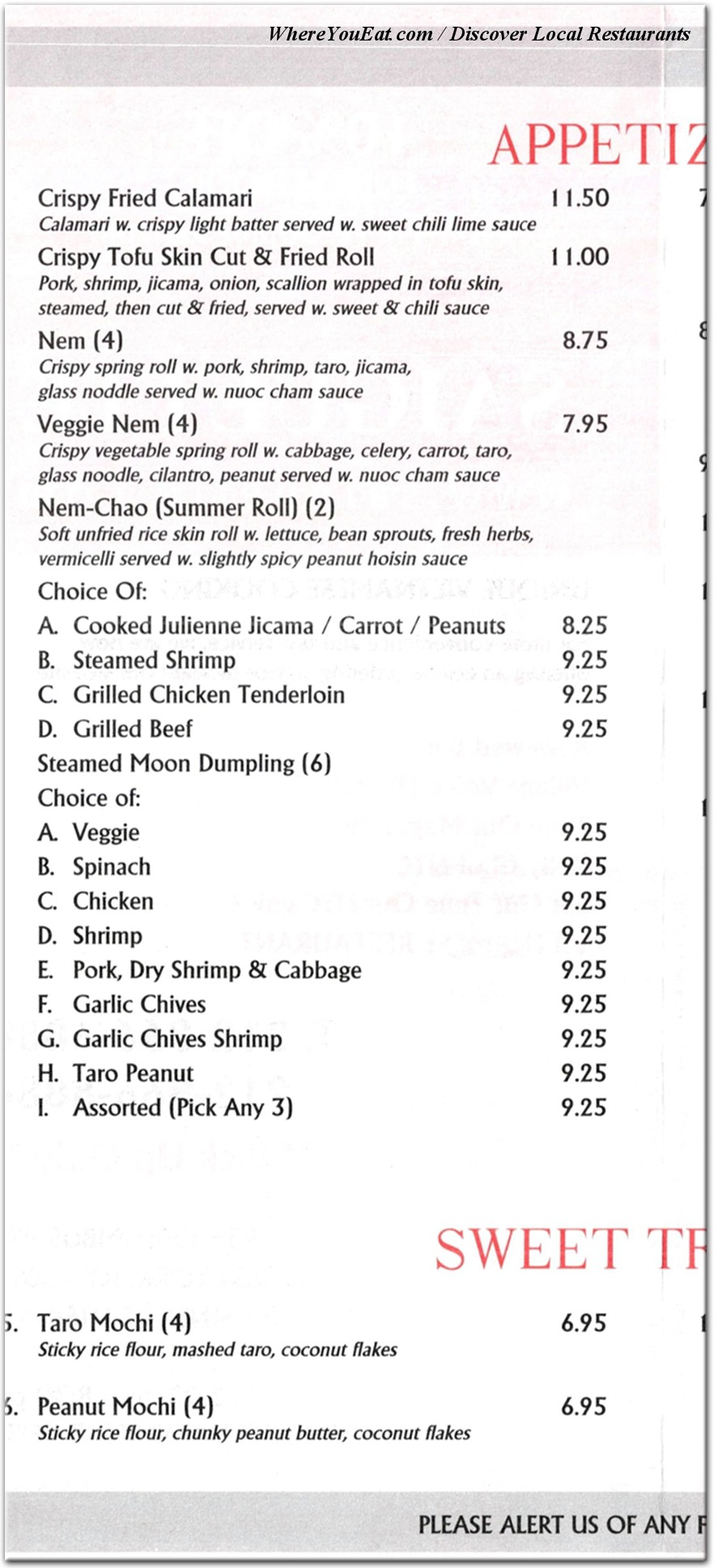 menu image