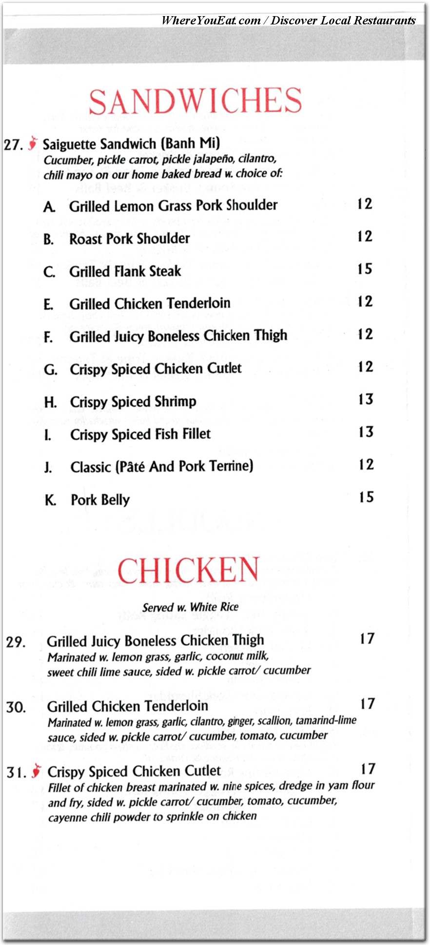 menu image