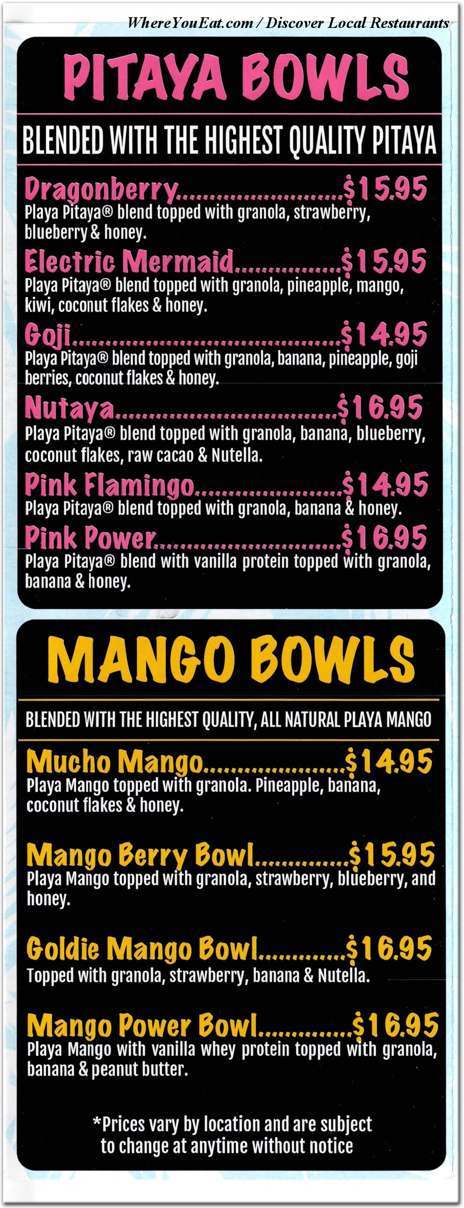 menu image